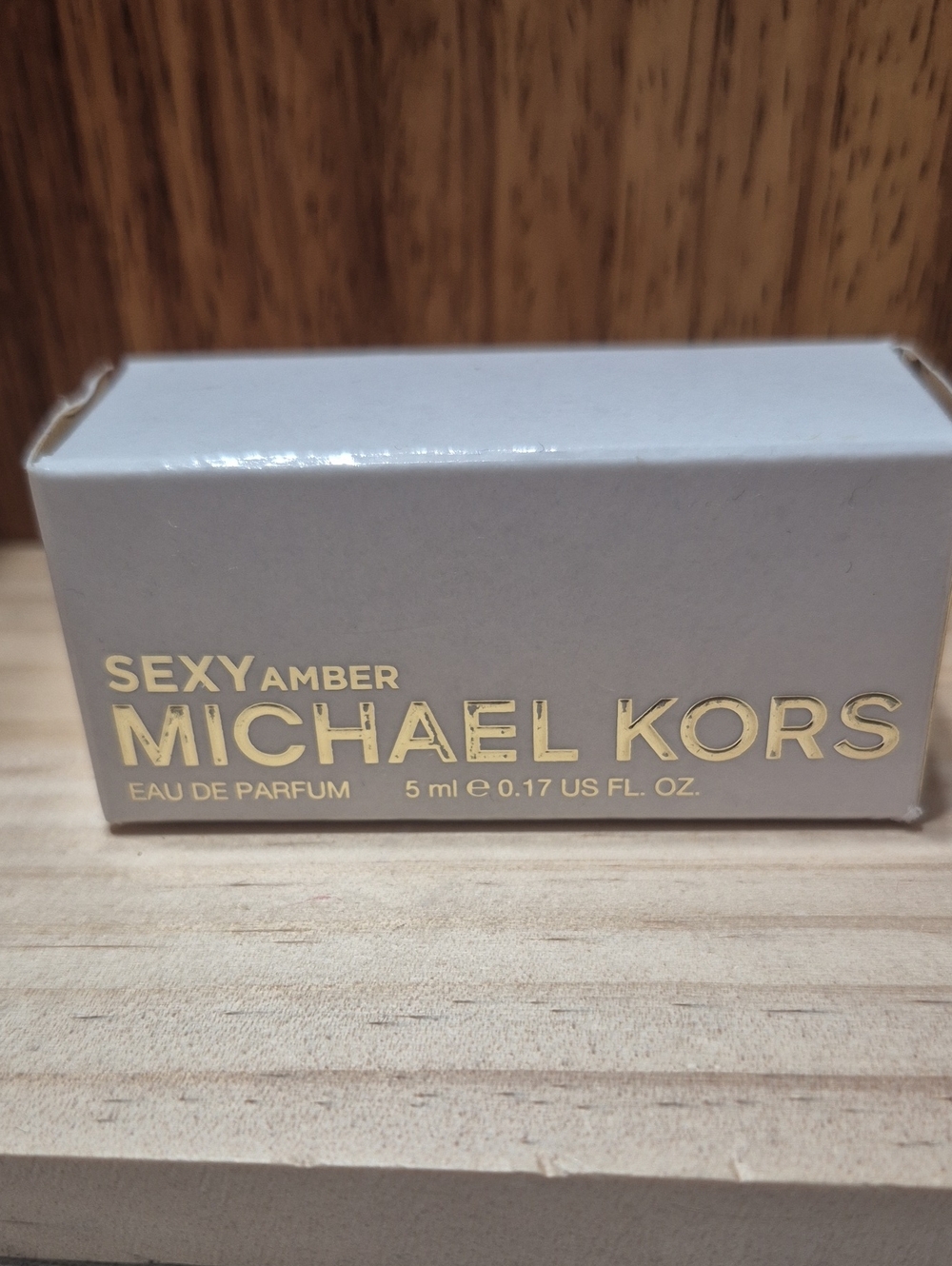 Michael Kors Sexy Amber Gray Box with Gold Logo
